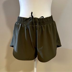 Olive workout shorts